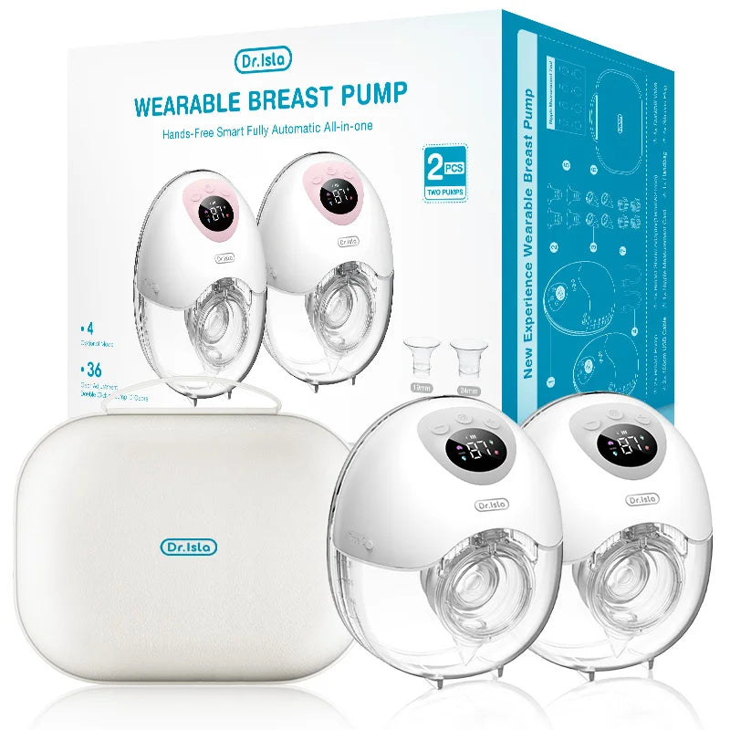 MAMIJOY Wearable Electric Breast Pump 4 Modes 36 Suction Levels Hands Free 35dB Low Noise Breast Pumps Breastfeeding EB50&EB50D