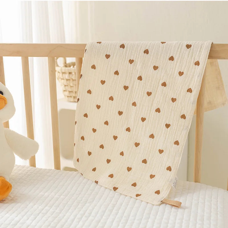 Cotton Muslin Baby Face Towel Long Burp Cloth for Newborn Kindergarten Hand Towels Infant Drooling Bibs Washcloth Baby Items