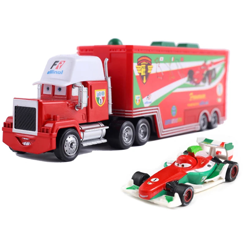 Pixar Cars Truck BBirthday Gifts Mobilization Jackson Cool Sister Francisc Container Truck Set Car Model Toy Truck Ornaments