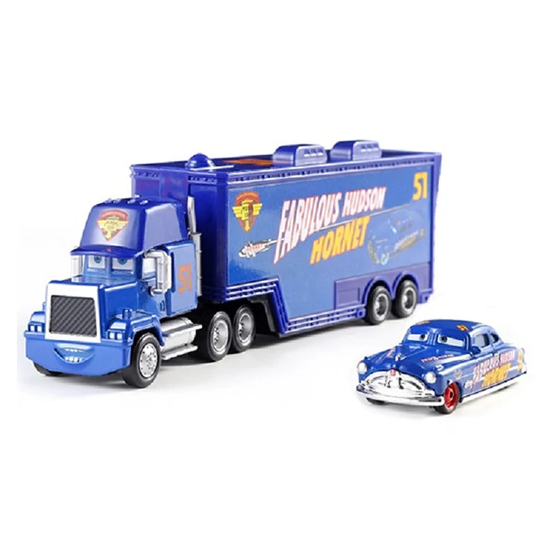 Pixar Cars Truck BBirthday Gifts Mobilization Jackson Cool Sister Francisc Container Truck Set Car Model Toy Truck Ornaments