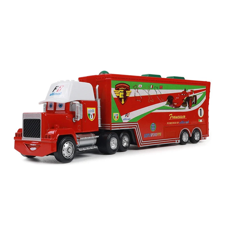 Pixar Cars Truck BBirthday Gifts Mobilization Jackson Cool Sister Francisc Container Truck Set Car Model Toy Truck Ornaments