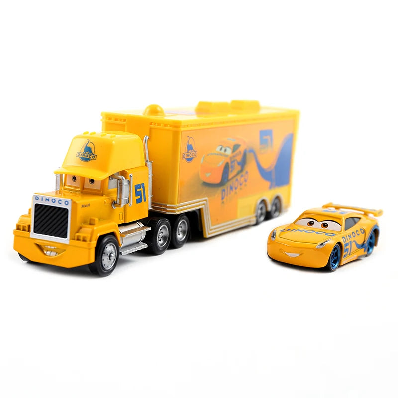 Pixar Cars Truck BBirthday Gifts Mobilization Jackson Cool Sister Francisc Container Truck Set Car Model Toy Truck Ornaments