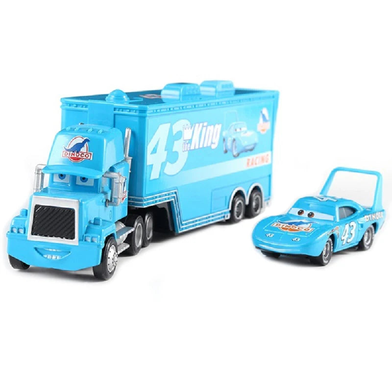 Pixar Cars Truck BBirthday Gifts Mobilization Jackson Cool Sister Francisc Container Truck Set Car Model Toy Truck Ornaments