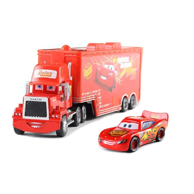 Pixar Cars Truck BBirthday Gifts Mobilization Jackson Cool Sister Francisc Container Truck Set Car Model Toy Truck Ornaments