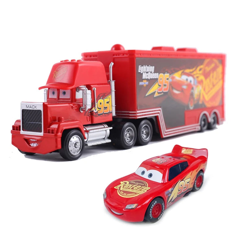 Pixar Cars Truck BBirthday Gifts Mobilization Jackson Cool Sister Francisc Container Truck Set Car Model Toy Truck Ornaments