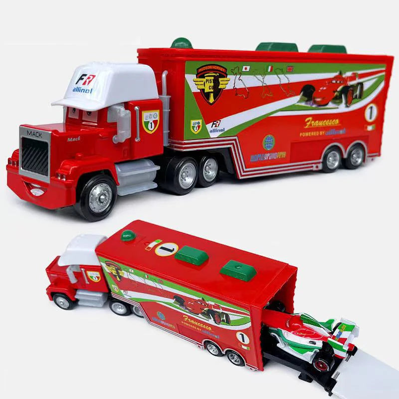 Pixar Cars Truck BBirthday Gifts Mobilization Jackson Cool Sister Francisc Container Truck Set Car Model Toy Truck Ornaments