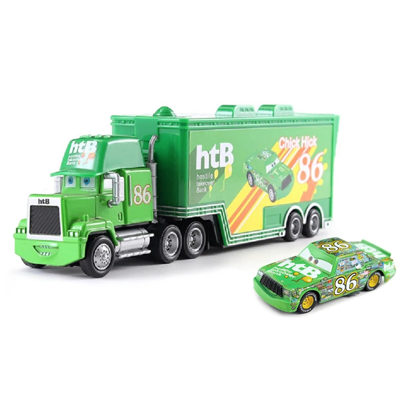 Pixar Cars Truck BBirthday Gifts Mobilization Jackson Cool Sister Francisc Container Truck Set Car Model Toy Truck Ornaments